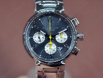 路易威登【男性用】TambourChronographSSBlackAsia7750自動機芯搭載．振頻每小時28,800次