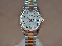 勞力士【男性用】DateJust36mmTTDiamondsWhiteDialA-2836-2自動機芯搭載