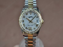 勞力士【男性用】DateJust36mmTTWhiteDialA-2836-2自動機芯搭載