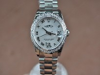 勞力士【男性用】DateJust36mmSS/SSDiamondsWhiteDialA-2836-2自動機芯搭載