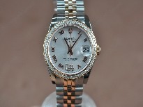 勞力士【男性用】DateJust36mmTTDiamondsWhiteDialA-2836-2自動機芯搭載