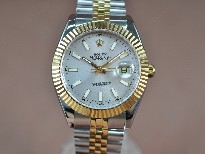 勞力士【男性用】DateJust41mmFullYGWhiteDialA-2836-2自動機芯搭載