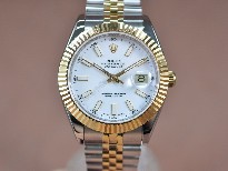 勞力士【男性用】DateJust41mmTTWhiteDialA-2836-2自動機芯搭載