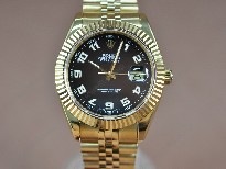 勞力士【男性用】DateJust41mmFullYGWhiteDialA-2836-2自動機芯搭載