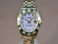 勞力士【男性用】DateJust36mmTTDiamondsWhiteDialA-2836-2自動機芯搭載