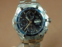 豪雅【男性用】AquaracerChronoDayDateSSBlueA-7750自動機芯搭載．振頻每小時28,800次