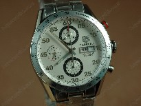 豪雅【男性用】Carrera41mm2008AutomaticChronoSSWhiteA-7750自動機芯搭載．振頻每小時28,800次