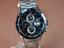 豪雅【男性用】Carrera43mmChronoSS/SSBlkA-7750自動機芯搭載．振頻每小時28,800次