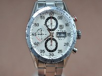 豪雅【男性用】Carrera43mmChronoSS/SSWhtA-7750自動機芯搭載