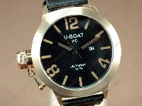 優寶【男性用】U-BoatWatchesItaloFontanaBlackDial石英機芯搭載