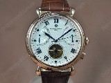 江詩丹頓VacheronConstantinMatleCalenderTourbillon玫瑰金/LEWhiteAsian自動機芯搭載