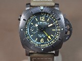 沛納海WatchesSubmersibleGMT47mm咖啡色/LE咖啡色文字盤自動機芯搭載